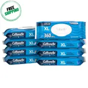 Cottonelle XL Flushable Wet Wipes, Adult Wipes Large, 8 Flip-Top Packs, 45 Wipes