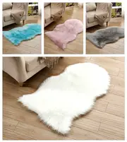 Irregular Fluffy Rug for Bedroom Plush Living Room Rug Furry Carpet Shaggy Throw Rug Mat