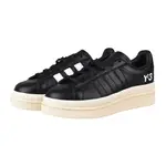 ADIDAS Y-3 HICHO白字LOGO皮革厚底運動板鞋(黑X奶油底)