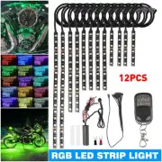 RGB Motorcycle LED Strip Light Under Glow Neon Kit Wireless Remote Control EXC