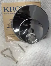 Vintage KROMEX 2 tier Double Tidbit Polished Silver Serving Tray MCM MIB