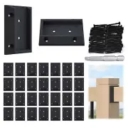 30 Pcs Deck Railing Brackets Connectors Rail Support Kit for 2x4 Inch Railing