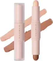 Dual Cream Contour Stick, 2-In-1Contouring & Highlight Stick, Long Lasting