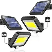 Solar Light Outdoor 200 LED, Rechargeable Split Solar Light, Weather-Resistant with Sensor, Adjustable Panel for Outdoor Use – Garden, Patio, and Terrace, Easy to Install and Use (2 Pack)