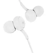 RM-510 3.5mm Wired Control Earbuds Earphone In-ear Stereo Light Headphone with Mic WHITE COLOR