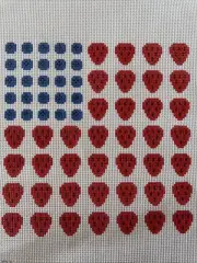 Summer Berries Flag 13ct Hand Painted Needlepoint Canvas LOVEMHB