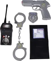 Simba 108102669 - Police Basic Set, Radio, Pistol, Handcuffs, Folder, Brand, from 3 Years