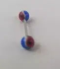 Glow In The Dark Luminous Barbell Tongue Rings Body Piercing Red/blue/White.