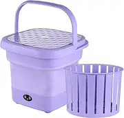 Portable Folding Washing Machine with Dryer Bucket for Clothes Socks Underwear Mini Electric Barrel Laundry Cleaning Machines Centrifugal Washer for Travel Dormiotry Office