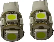 5Q LED 'Xenon' White T10 12V 2pcs (5050-3 chips), LHD