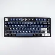 KBDiy 143 Keys Galaxy Keycaps, Dye-Sublimation PBT Custom Keycap Set for Cherry Profile, Planet Blue Black Key caps Customized Pattern Keycaps for Cherry Gateron MX Switches Mechanical Keyboards
