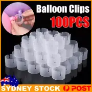 100pcs Balloon Clip Ties Arch Garland Connector Ring Buckle Wedding Birthday AU