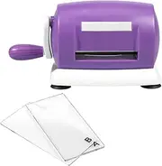 Hand Embossing Machine Solid Die Cutting Machines with Handle Time Saving Cutting and Embossing Machine Portable Cut Machines Manual Machine Cutter for Arts Crafts Scrapbooking (Purple)