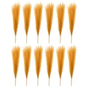 12 Pcs 17 Inch Faux Pampas Grass Artificial Boho Decor Golden