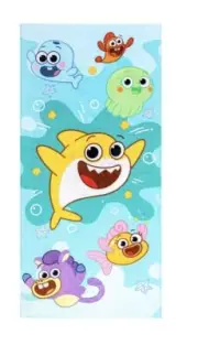 Baby Shark Boy or Girl 28 x 58 Cotton Beach Towel Swimming Pool Bath Gift NWT