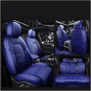 Custom Fit Car Accessories Seat Covers Full Set Middle Leather Specific Compatible for Cayenne(S,BLU_-_EV)