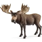Schleich Moose Bull Wildlife Animal Action Figure Kids/Children Play Toy 3+