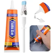 Fabric Glue Permanent, 60 ML Washable Clear Clothing Glue, Super Fabric Glue for