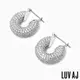 LUV AJ 好萊塢潮牌 銀色鑲鑽 小寬版圓耳環 PAVE MINI DONUT HOOPS