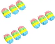 FOMIYES 3sets Natural Seaweed Bath Sponge 4 Colors Oval Shower Cleaner Scrub Brush Bathing Tool for Home 3pcs*3