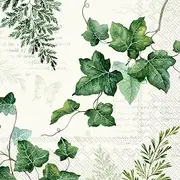 Elwin Party Napkins - 40 Count | 2 Packs of 20CT 3-Ply Lunch Napkins, Greenery Design