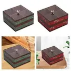 Divided Serving Tray 2 Layer 4 Grids Appetizer Platter for Nuts Cakes Sweets