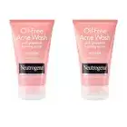Neutrogena Oil Free Pink Grapefruit Acne Face Wash Facial Scrub 2 fl. oz(2 Pack)