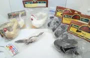 NOS Bundle set 8 figurines Craft swans, feathered Goose,chicken READ