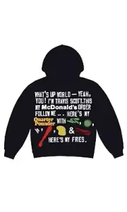 IN HAND CAN SHIP TOMORROW MENS Travis Scott McDonalds CPFM 4 CJ Script Hoodie L