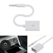 3.5mm Male AUX Audio Plug to USB 2.0 Female Converter Cable Cord for Car MP.LO