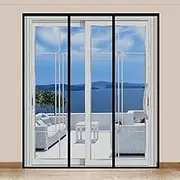 SANJIANKER Magnetic Door Screen, Durable Fiberglass Mesh Curtain Heavy Duty Screen Door for Sliding Doors, Patio, Pet and Kid Friendly, Fits Doors up to 72" x 80"