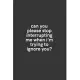 Can You Please Stop Interrupting Me When I’’m Trying to Ignore You?: Medium Lined Notebook/Journal for Work, School, and Home Funny Solid Black