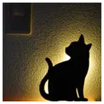 ♣FRANCFRANC♣ CAT WALL LIGHT 貓咪剪影LED感應式夜燈(附電池)