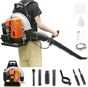 63CC 3HP 2 Stroke Leaf Blower,Backpack Leaf Blower,Grass Lawn Blower,Engine Gas Powered Leaf Blower,Snow Thrower,High Strength Snow Blower,Dust Blower for Cleaning Leaves Snow on Lawn Yard for Outdoor