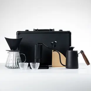 摩卡壺 咖啡壺 Lhopan手沖咖啡壺 套裝禮盒咖啡機意式手沖壺 磨豆機分享壺 折疊鋁盒