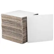 100Pcs 12"x12" Corrugated Cardboard Sheets 1/8" Flat Cardboard Inserts White