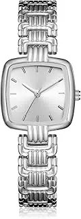 [CIVO] Ladies Watches Square Stainless Steel Watches for Women Elegant Minimalist Analogue Waterproof Wrist Watches Stylish Dress Womens Watch Quartz, Gifts for Women