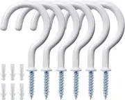 12 Pcs Ceiling Hooks for Hanging Plant, Vinyl Coated Screw-in Plant / Cup Hooks