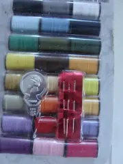 Singer Polyester Thread 10yd 24/Pkg-Assorted Colors w Needles and Threader