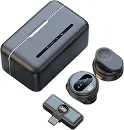 One-Trigger-Two 2.4G Wirel Microphone Magnetic Clip On Mic for Phone 50M Transmission Noise Cancelling Built-in Battery with Charging Case Replacement for pe-C Android Smarphones