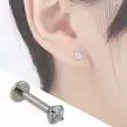 1pc Nose Piercing Ring Body Decor Lightweight 4mm Body Piercing Lip Stud 2/3/4mm