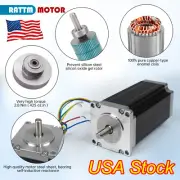 【USA】Nema 23 Stepper Motor 425oz-in 112mm 3A 2.8Nm 8mm Shaft CNC Milling Machine