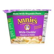 Annie's Homegrown White Cheddar Microwavable Macaroni and Cheese Cup - Case o...