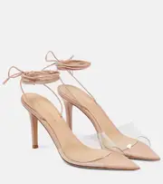[Gianvito Rossi] Gianvito Rossi Skye 85 PVC and leather sandals AU 6.5 pink