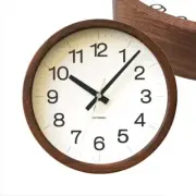 KATOMOKU Muku Clock 16 Walnut Radio Clock Continuous Second Hand km-108WA φ220mm