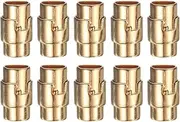 uxcell 10pcs Leather Cord End Clasp 8mm Hole Magnetic Cord End Caps Closures Leather Bracelet Buckle for Jewelry Making DIY Supplies Crafts, Rose Gold