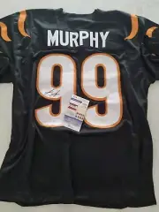 Myles Murphy Signed Cincinnati NFL Custom Jersey JSA Witnessed Rookie Auto