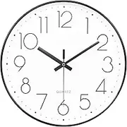 Yoiolclc Large Wall Clock 16 Inch Silent Non-Ticking Battery Operated Modern Wall Clocks for Living Room Kitchen Office Decor (Black)