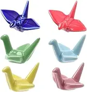 MAGICLULU 6Pcs Paper Crane Chopsticks Racks Utensil Holder and Decorative Chopsticks Rest for Spoons Forks and Knives Elegant Japanese Style Kitchen Accessory