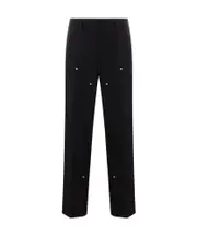 Palm Angels PA Embroidered Workwear Trousers IT42,IT48 Black